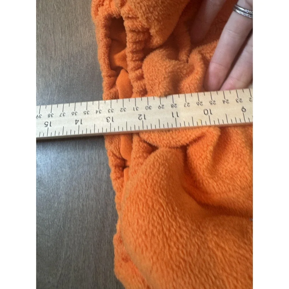 Pottery Barn Kids Pumpkin Costume Infant 3-6 Months Orange Fleece Halloween